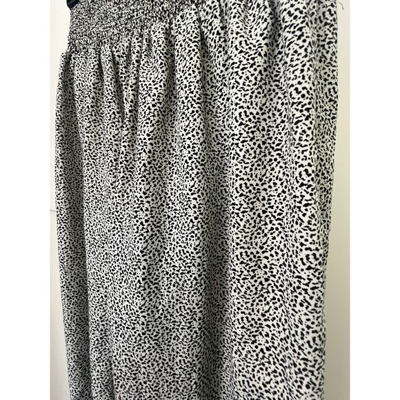 SIEANNA SKY WIDE LEG ELASTIC WAIST PANTS CREAM  BLK SPEC PATTERN WOMENS LARGE - Picture 6 of 8